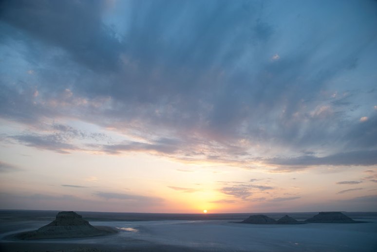 Sunset, Karyn Zharyk Depression, Mangystau Region, Kazakhstan
