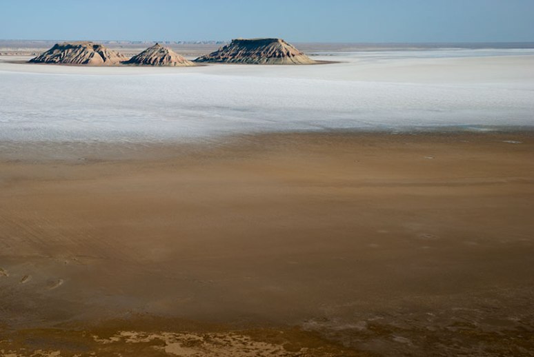Three Brothers, Lake Kendirlisor, Mangystau Region, Kazakhstan